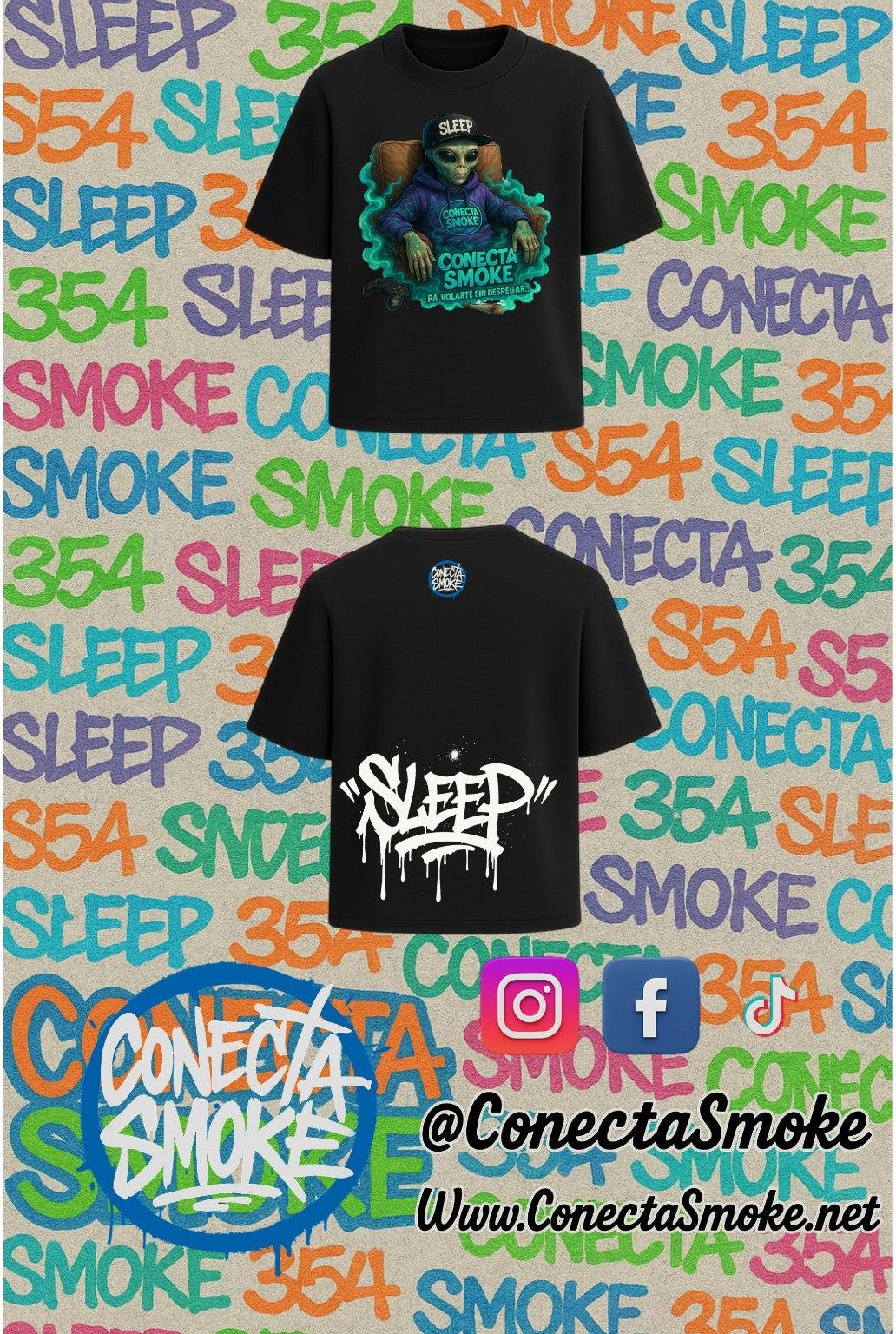 Playera "Alien del Barrio - Pa’ Volarte Sin Despegar"