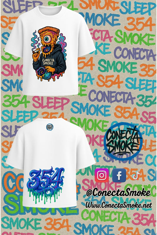 Playera "Pizza Trip - Ojo del Sabor Galáctico"